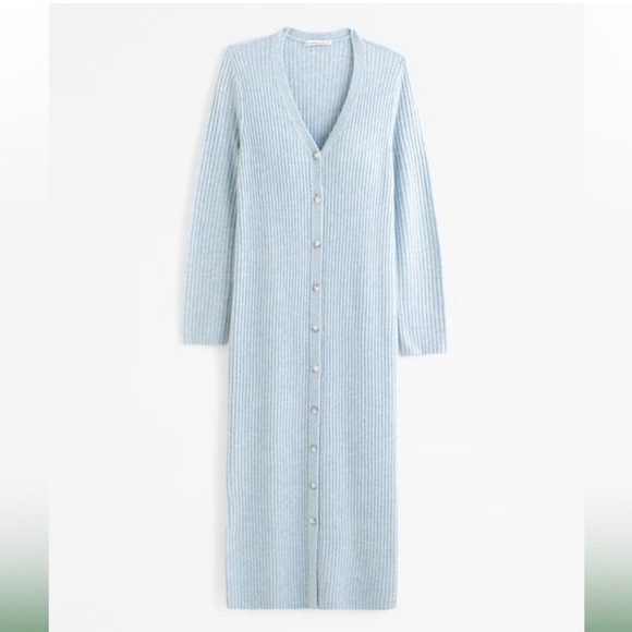 Abercrombie & Fitch Light Blue Maxi Dress - Picture 4 of 12